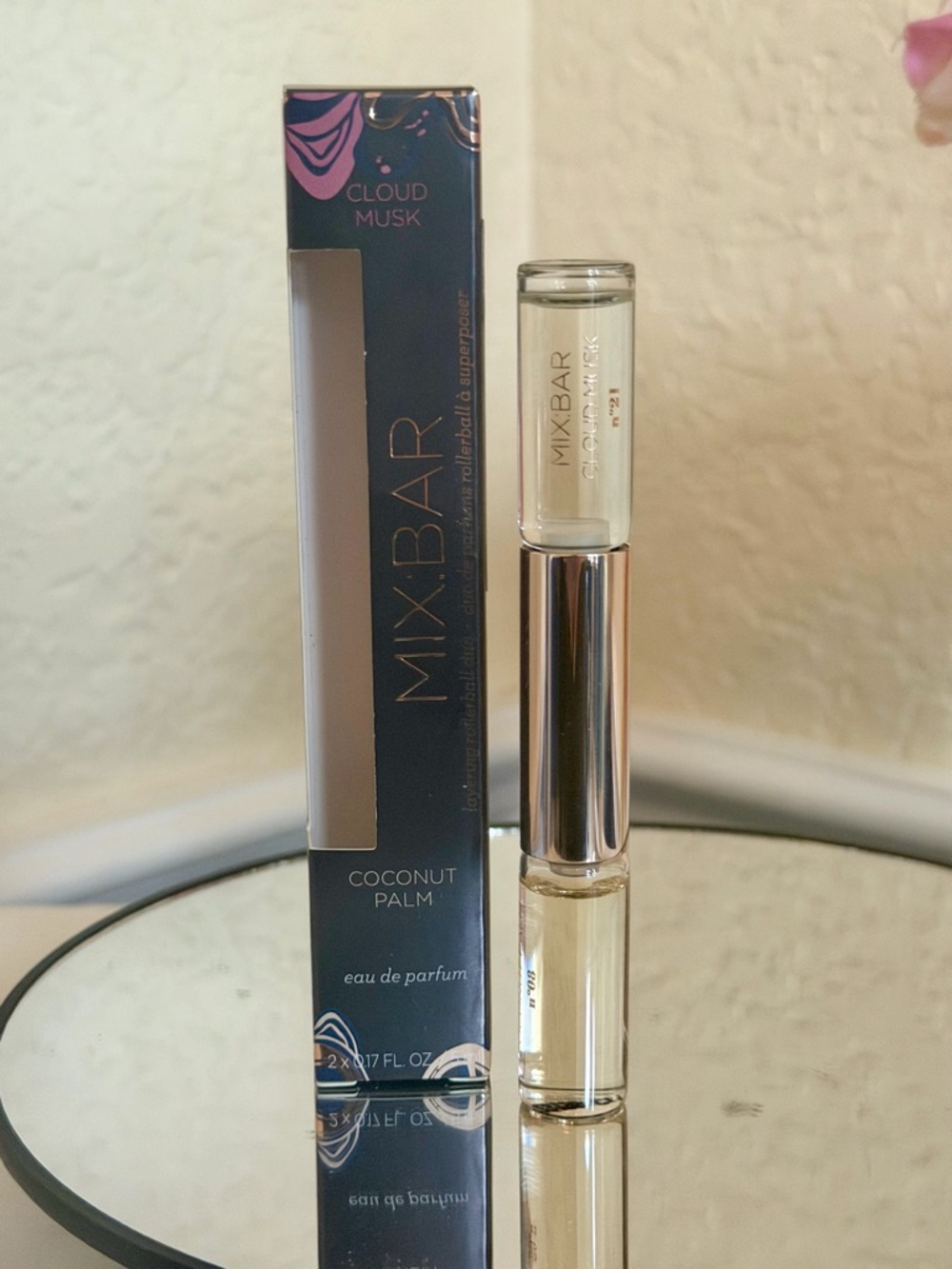 Mix:Bar Roll-On Perfume Duo, featuring Coconut Palm and Cloud Musk NIB